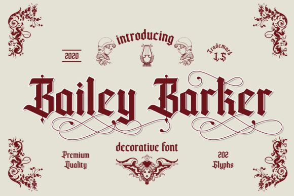Bailey Barker: A Bold and Authentic Blackletter Font for Modern Creativity