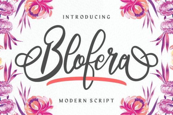 Blofera: A Delicate Handwritten Font for Creative Expression