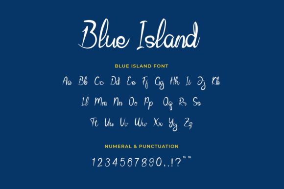 Discover the Charm of Blue Island: A Modern Handwritten Font for Creative Projects