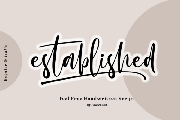 Established: A Stylish Handwritten Font for Personalized Design