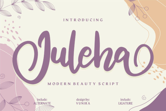 Juleha Font for Romantic Designs