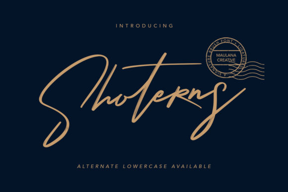 Shoterns: A Versatile Script Font for Creative Design