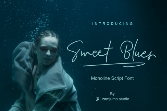 Sweet Blues: A Delicate Handwritten Font for Elegant Design Projects