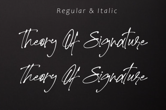 Theory of Signature: A Stylish Script Font for Creative and Professional Designs